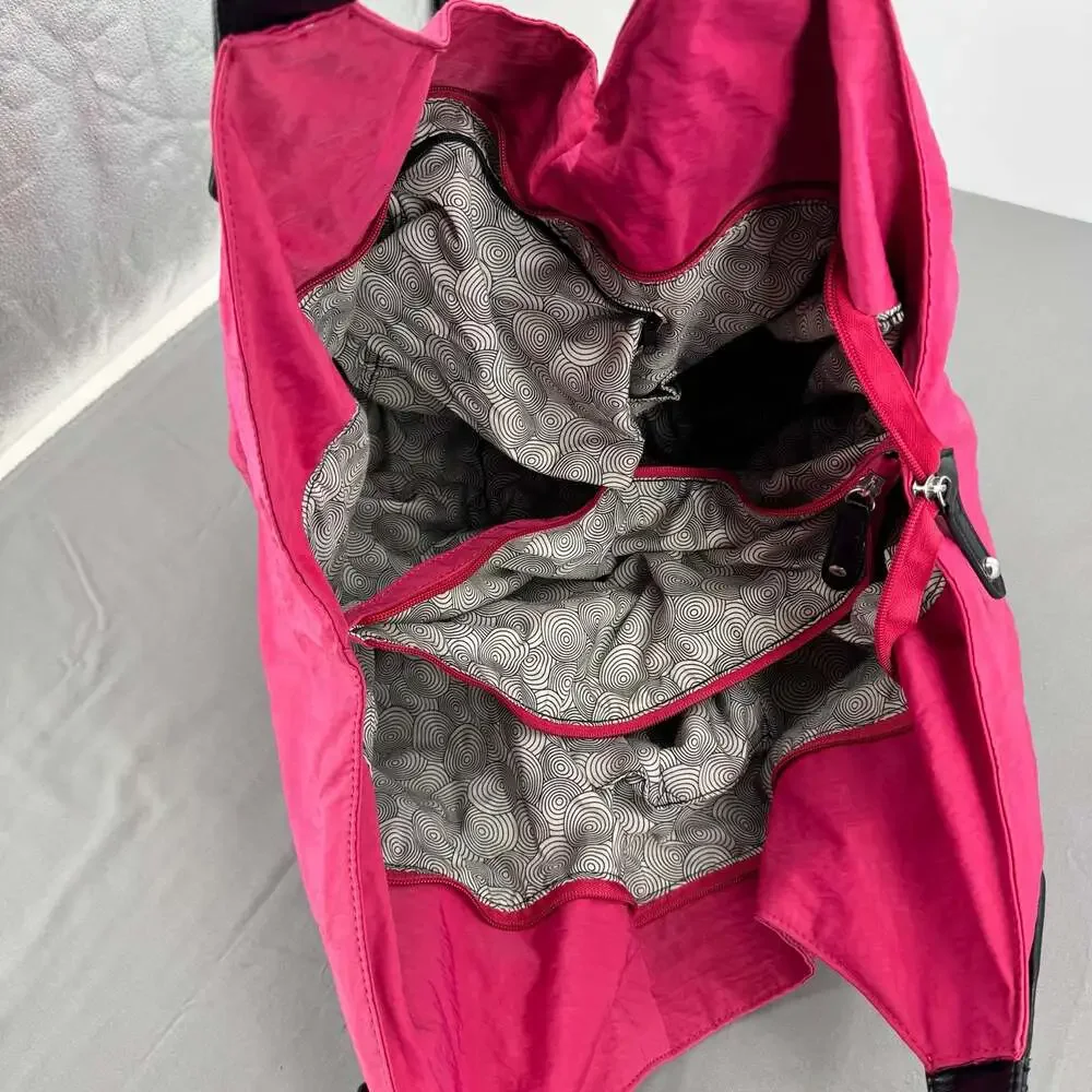 Hobo International Magenta Pink Nylon Extra Large Shoulder Bag